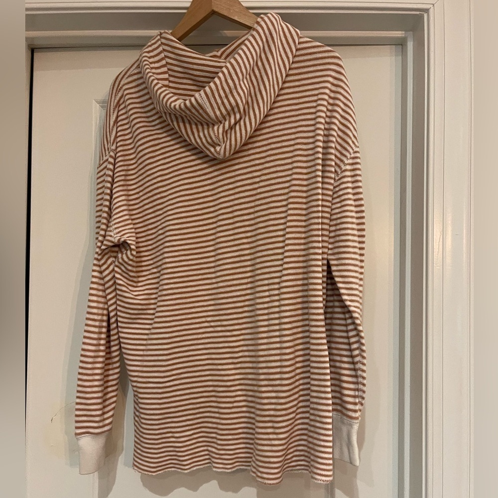 Urban Outfitters Tan and Cream Striped Hoodie - Picture 2 of 4